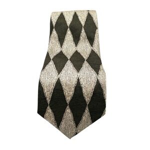 Dona, Handmade in Italy, 100% Silk Tie‎ with Geometric Pattern
